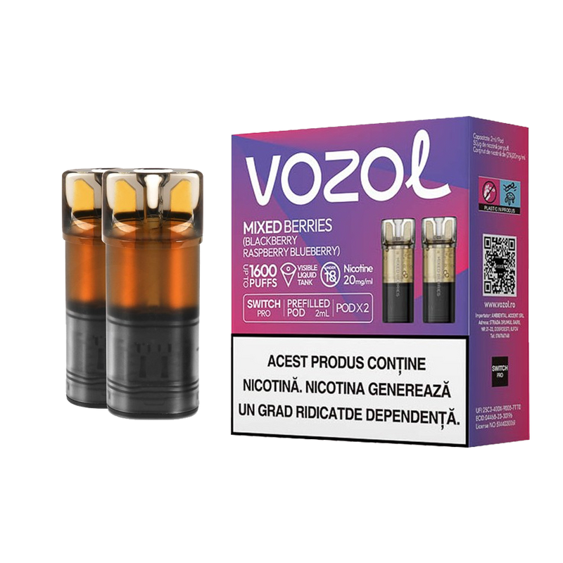 VOZOL Switch 700 Pod - Mixed Berries  Cartouches Pré-Remplies  xvape.ma Maroc.
