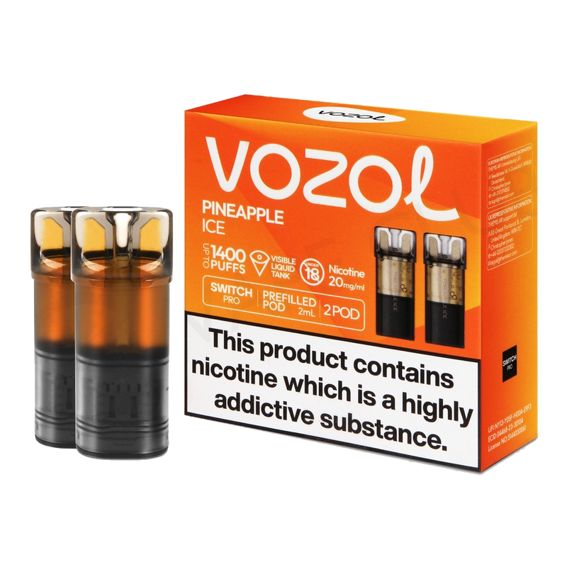 VOZOL Switch 700 Pod - Pineapple Ice  Cartouches Pré-Remplies  xvape.ma Maroc.