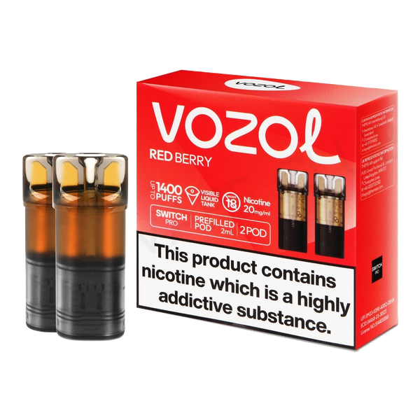 VOZOL Switch 700 Pod - Red Berry  Cartouches Pré-Remplies  xvape.ma Maroc.