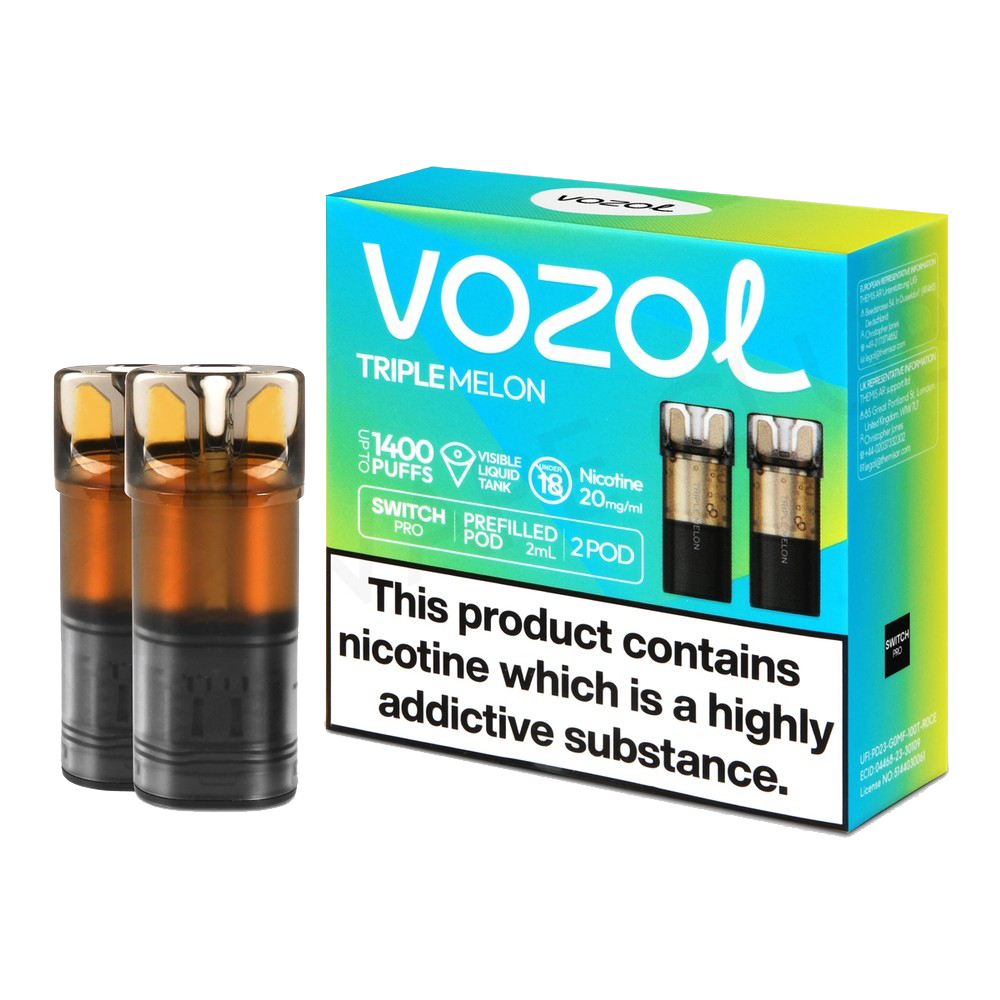 VOZOL Switch 700 Pod - Triple Melon  Cartouches Pré-Remplies  xvape.ma Maroc.