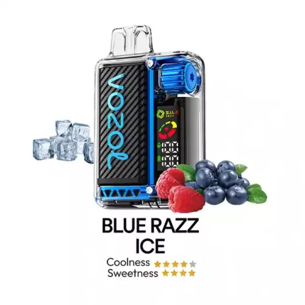 Vozol Vista 16000 Puffs - Blue Razz Ice -  5%  Jetable  xvape.ma Maroc.