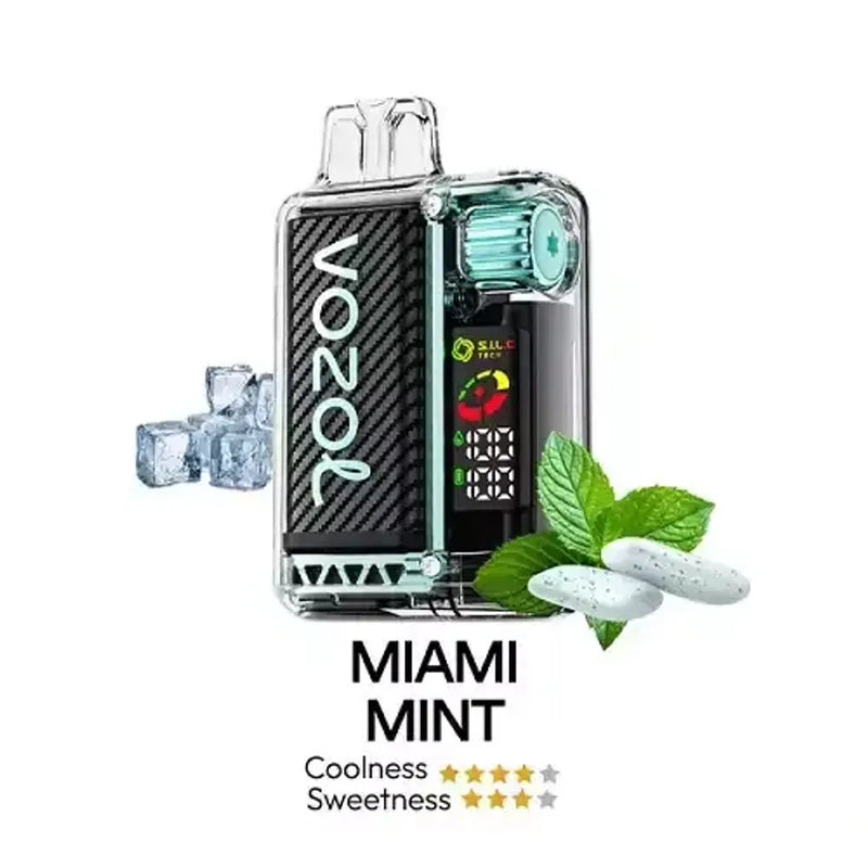 Vozol Vista 16000 Puffs - Miami Mint - 5%  Jetable  xvape.ma Maroc.