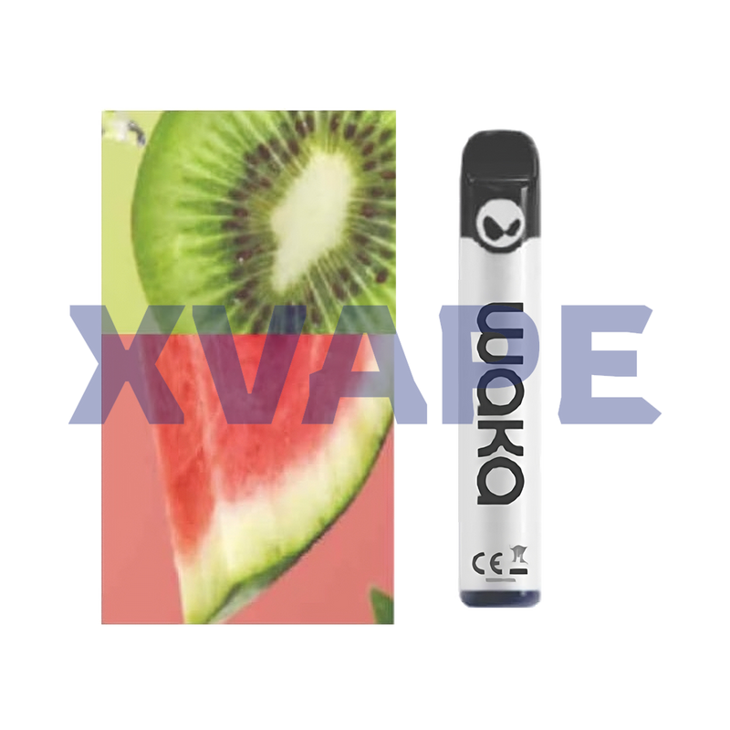 WAKA solo 2 2500 puffs - Watermelon Kiwi  Jetable  xvape.ma Maroc.
