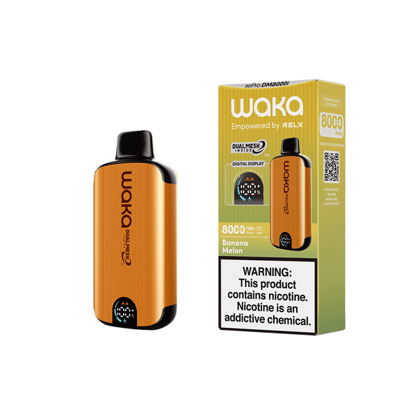 Waka - soPro DM8000i - Banana Melon 5%  Jetable  xvape.ma Maroc.