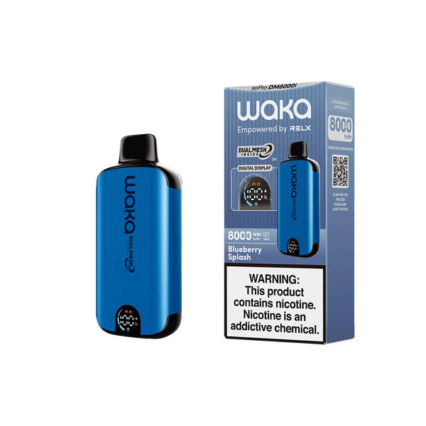 Waka - soPro DM8000i - Blueberry Splash 5%  Jetable  xvape.ma Maroc.