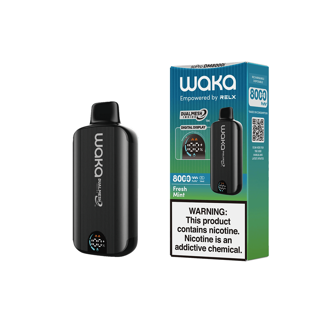 Waka - soPro DM8000i - Fresh mint 5%  Jetable  xvape.ma Maroc.