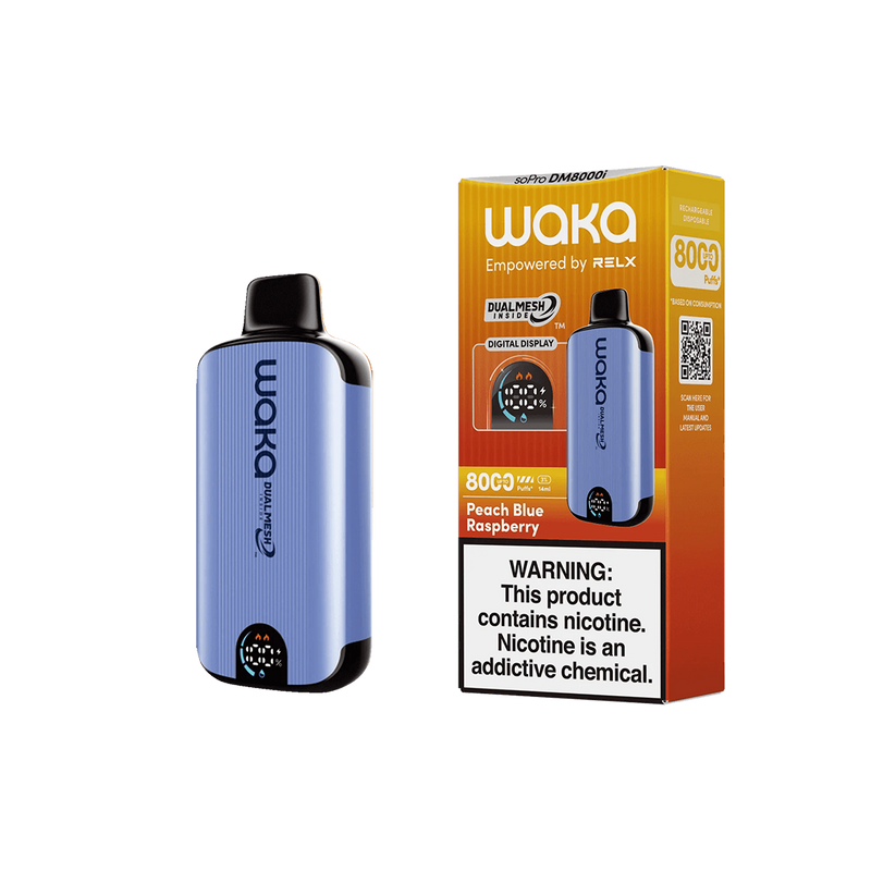 Waka - soPro DM8000i - Peach Blue Raspberry 5%  Jetable  xvape.ma Maroc.
