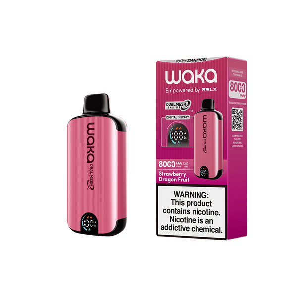 Waka - soPro DM8000i - Strawberry Dragon Fruit 5%  Jetable  xvape.ma Maroc.