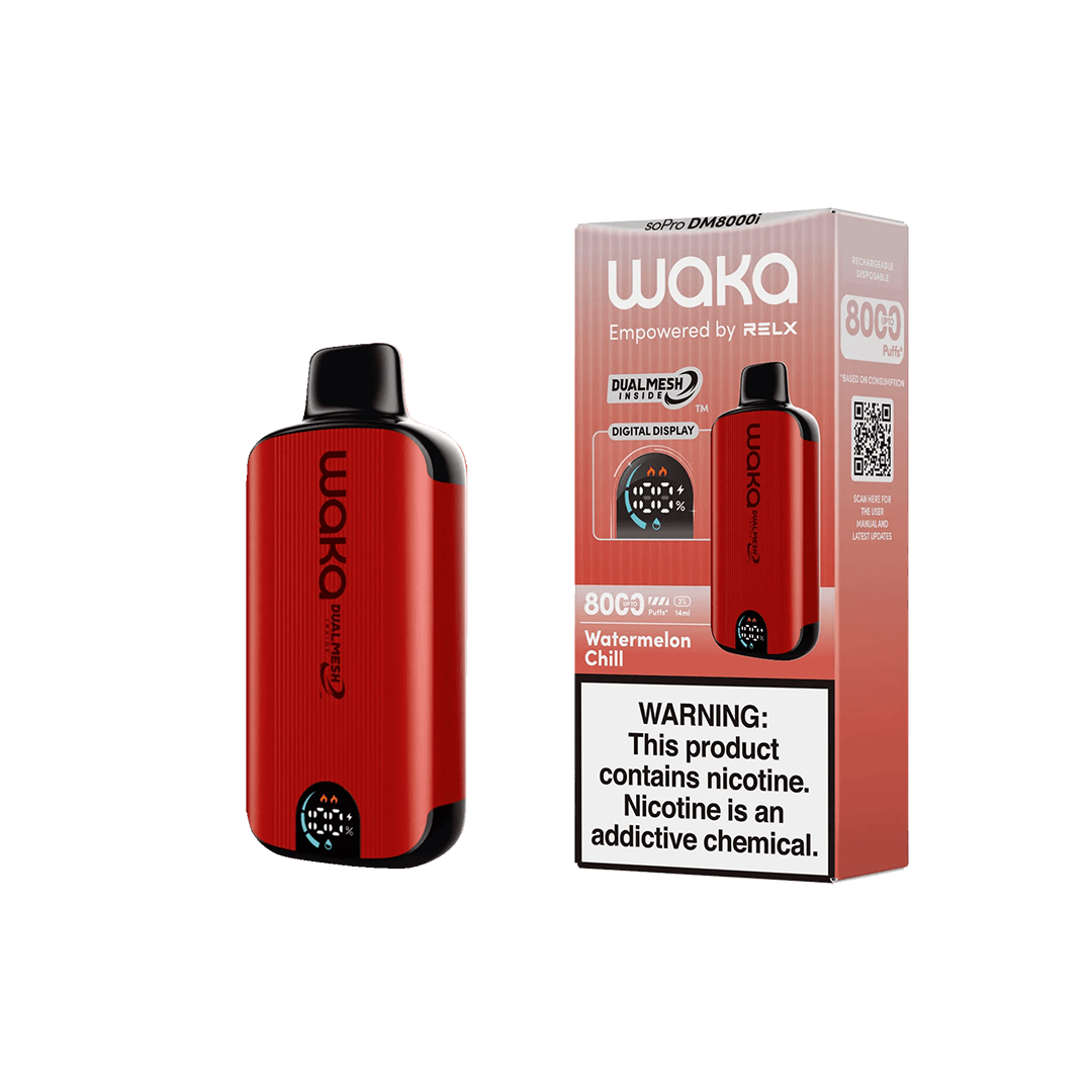 Waka - soPro DM8000i - Watermelon Chill 5%  Jetable  xvape.ma Maroc.