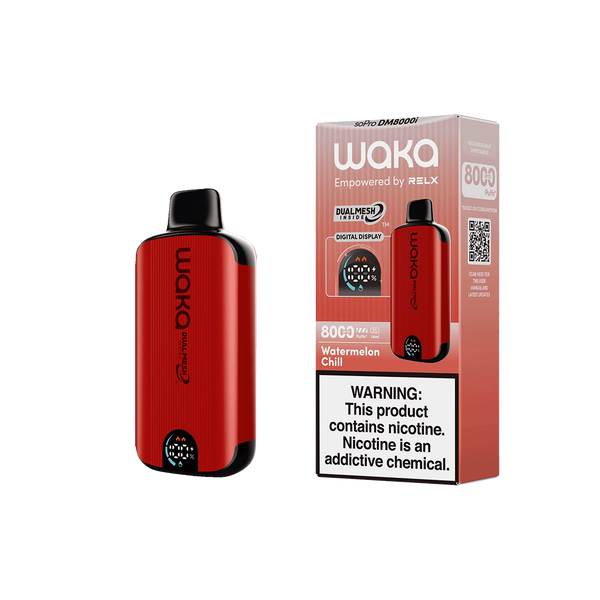 Waka - soPro DM8000i - Watermelon Chill 5%  Jetable  xvape.ma Maroc.