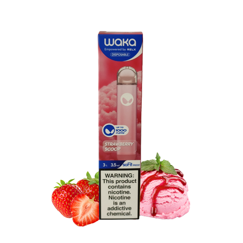 Waka - Strawberry Scoop - 1000 Taffs 3%