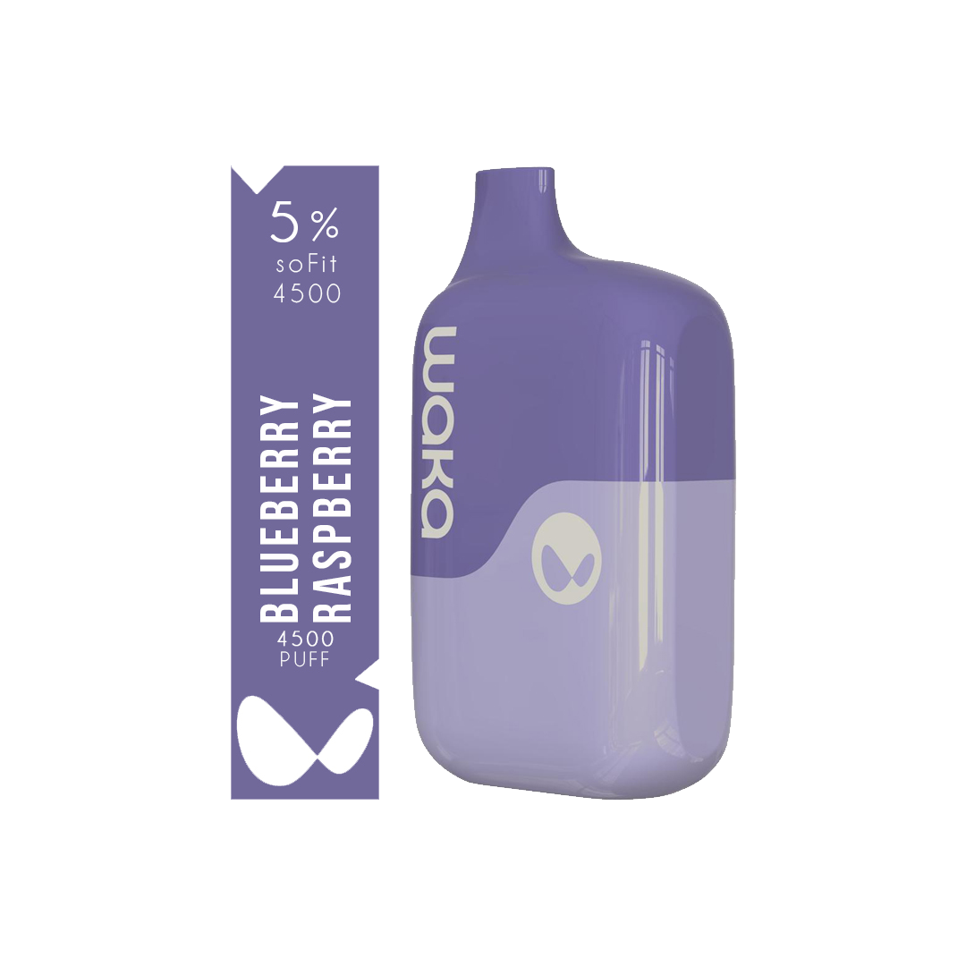 Waka - Blueberry Raspberry - 4500 Taffs 5%  Jetable  xvape.ma Maroc.