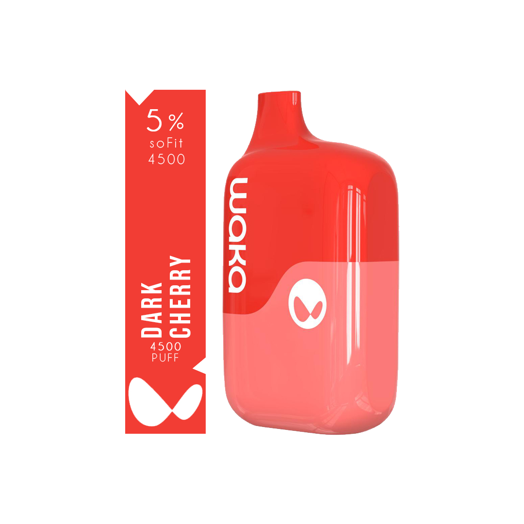Waka - Dark Cherry - 4500 Taffs 5%  Jetable  xvape.ma Maroc.