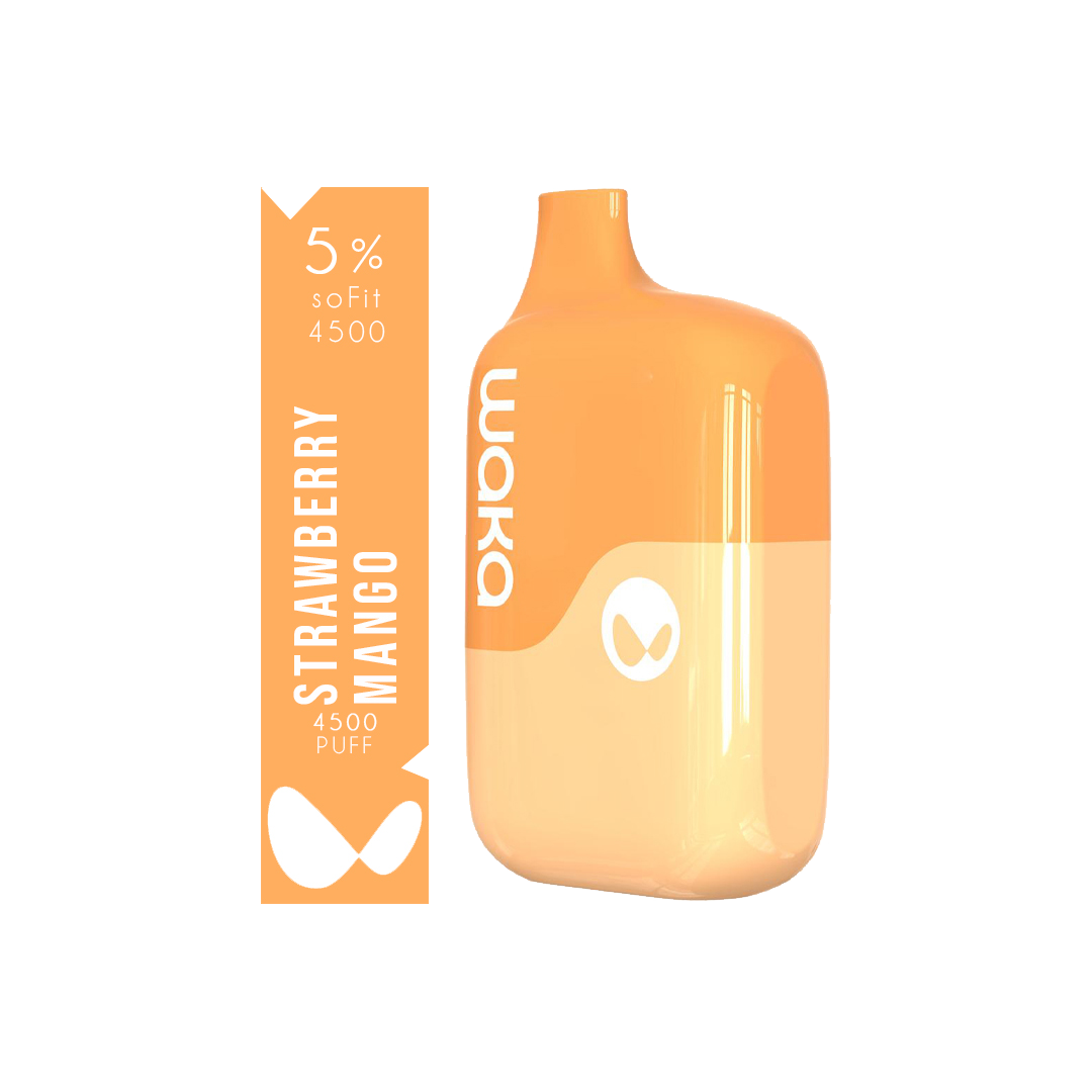 Waka - Strawberry Mango - 4500 Taffs 5%  Jetable  xvape.ma Maroc.