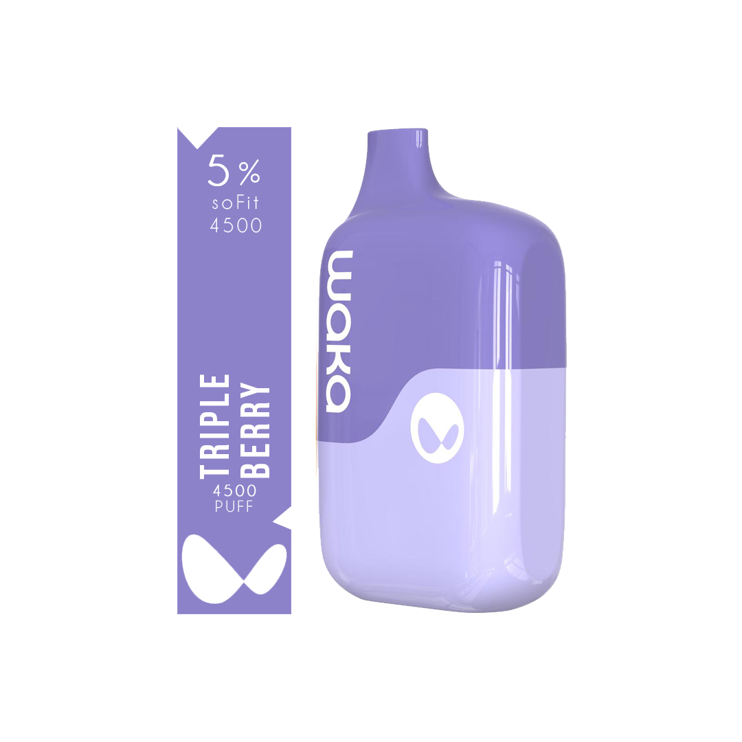 Waka - Triple Berry - 4500 Taffs 5%  Jetable  xvape.ma Maroc.