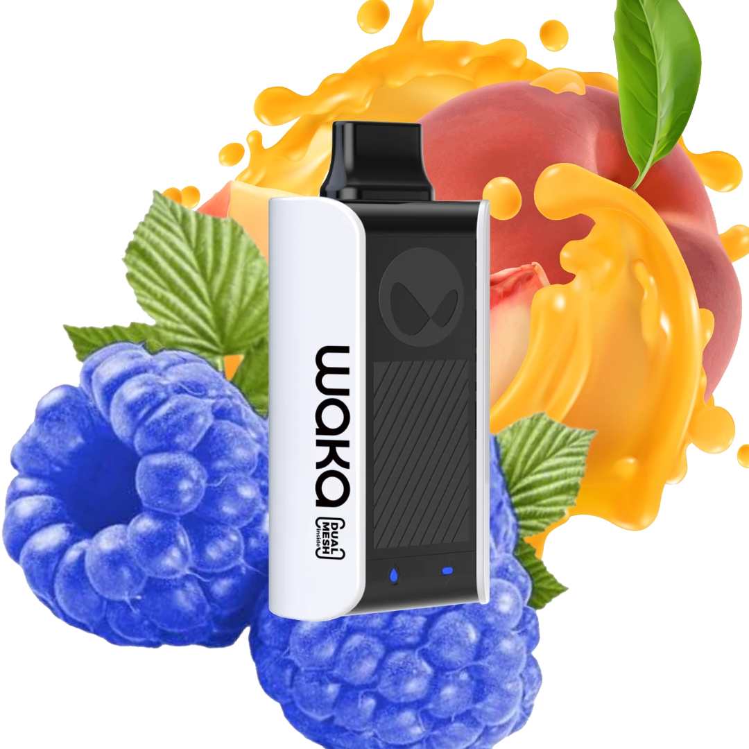 Waka - soPro 18000 - Peach Blue Raspberry 5%  Jetable  xvape.ma Maroc.