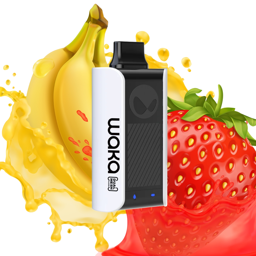 Waka - soPro 18000 - Strawberry Banana 5%  Jetable  xvape.ma Maroc.