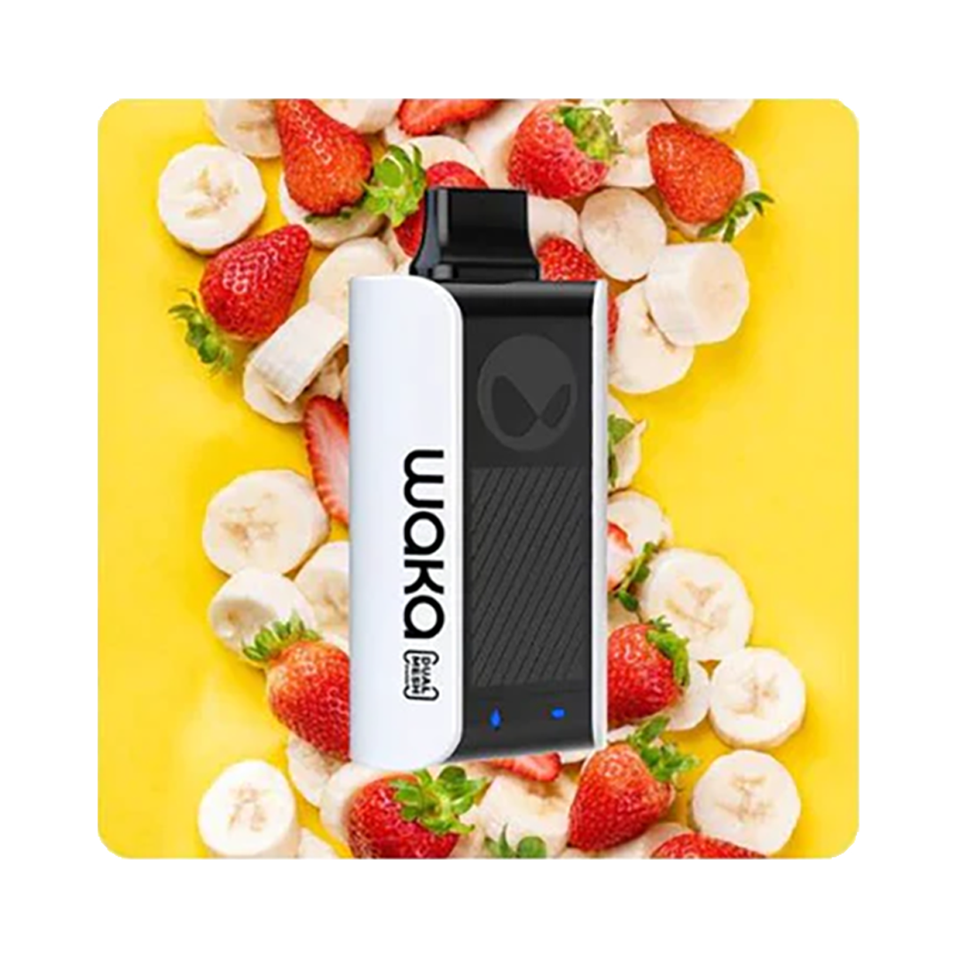 Waka 10K - Strawberry Banana 5%  Jetable  xvape.ma Maroc.
