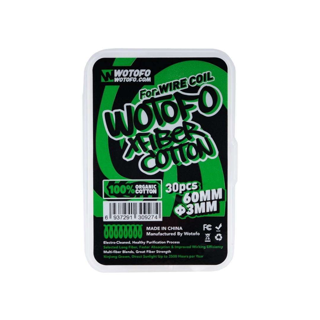 Wotofo XFiber Cotton 3mm  Coton  xvape.ma Maroc.