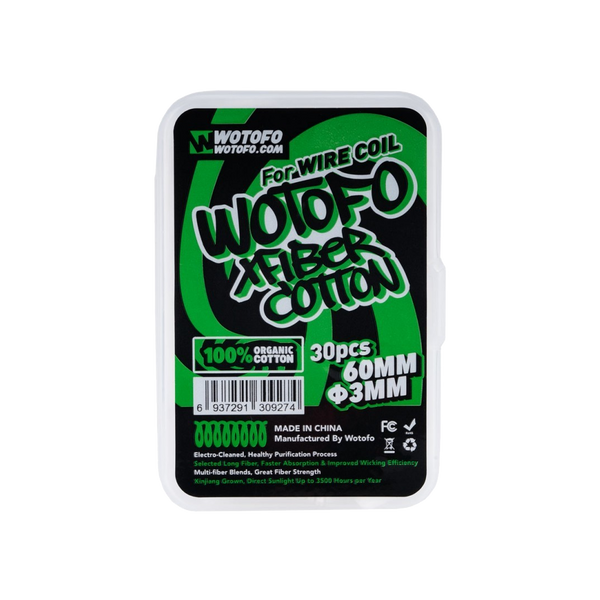 Wotofo XFiber Cotton 3mm  Coton  xvape.ma Maroc.