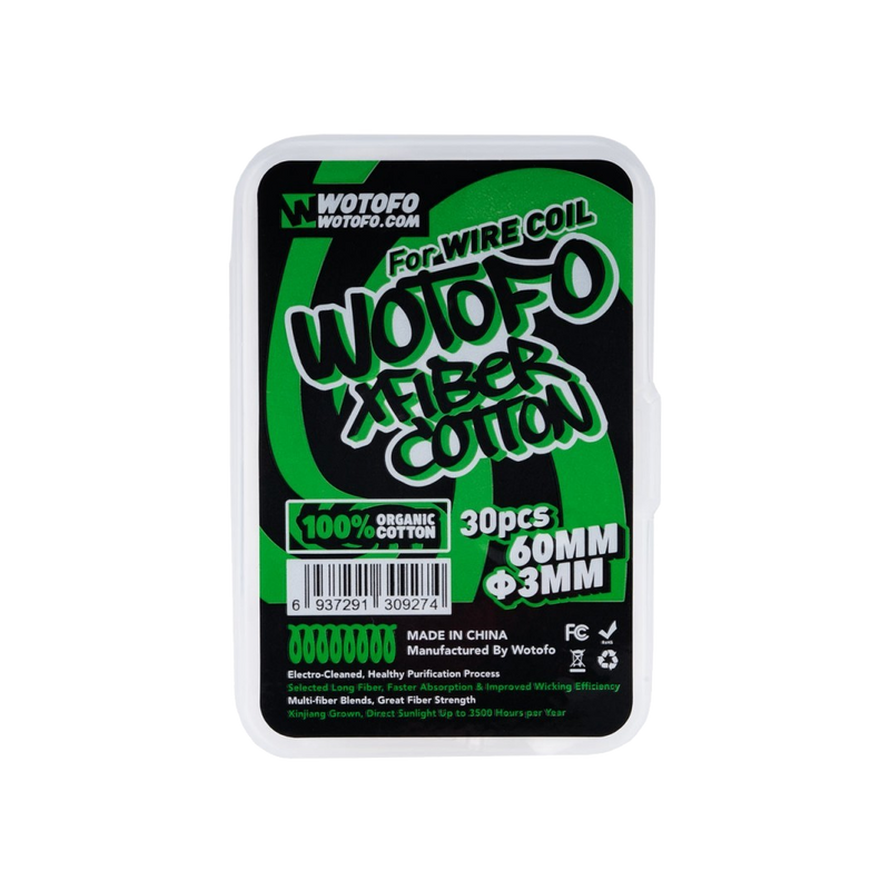 Wotofo XFiber Cotton 3mm  Coton  xvape.ma Maroc.