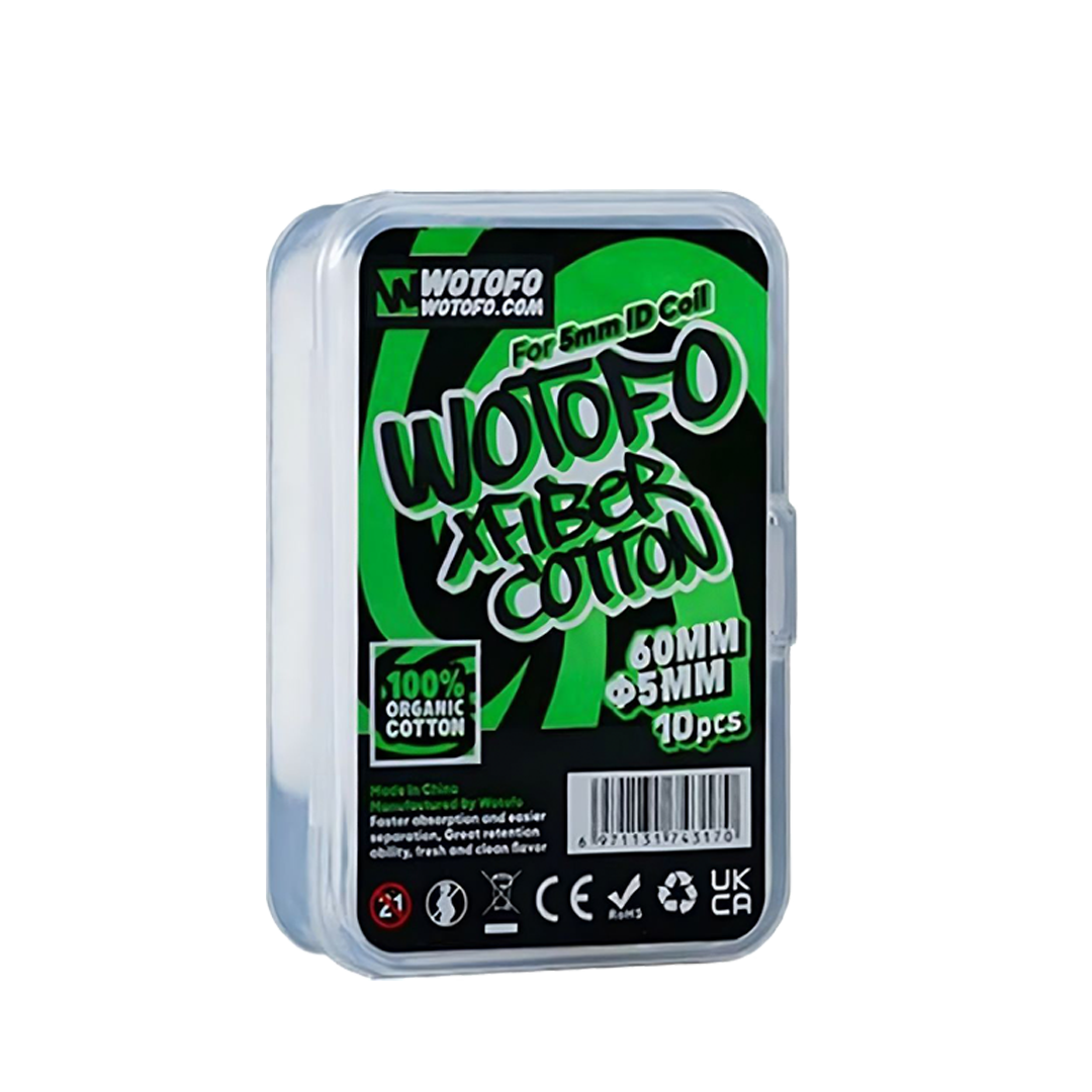 Wotofo XFiber Cotton 5mm  Coton  xvape.ma Maroc.