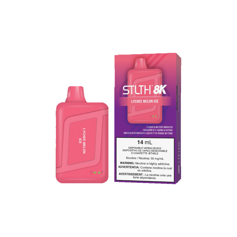 STLTH 8K - Lychee Melon Ice  - 5%  Jetable  xvape.ma Maroc.