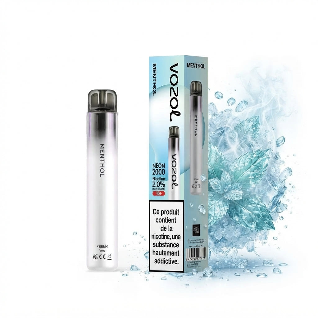 Vozol Neon 2000 Puffs - Menthol - 2%