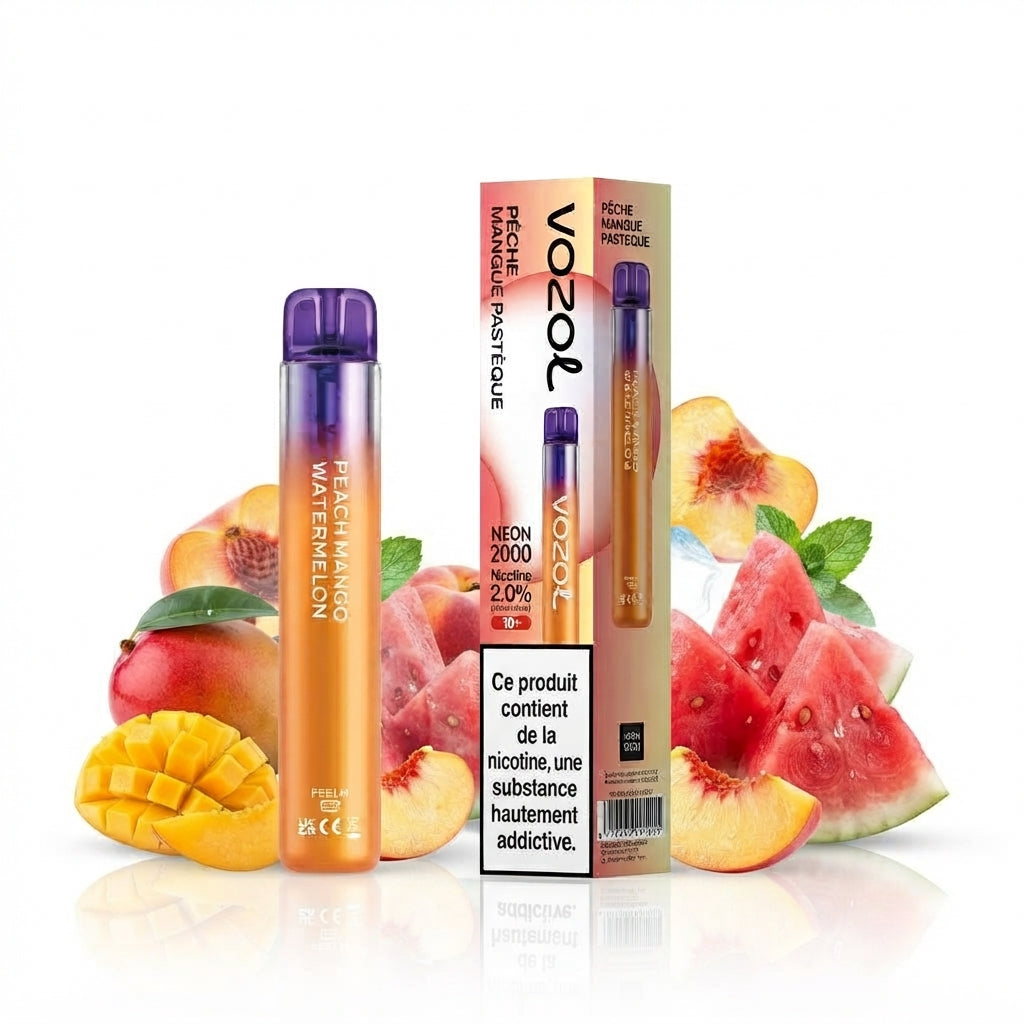 Vozol Neon 2000 Puffs - Peach Mango Watermelon - 2%