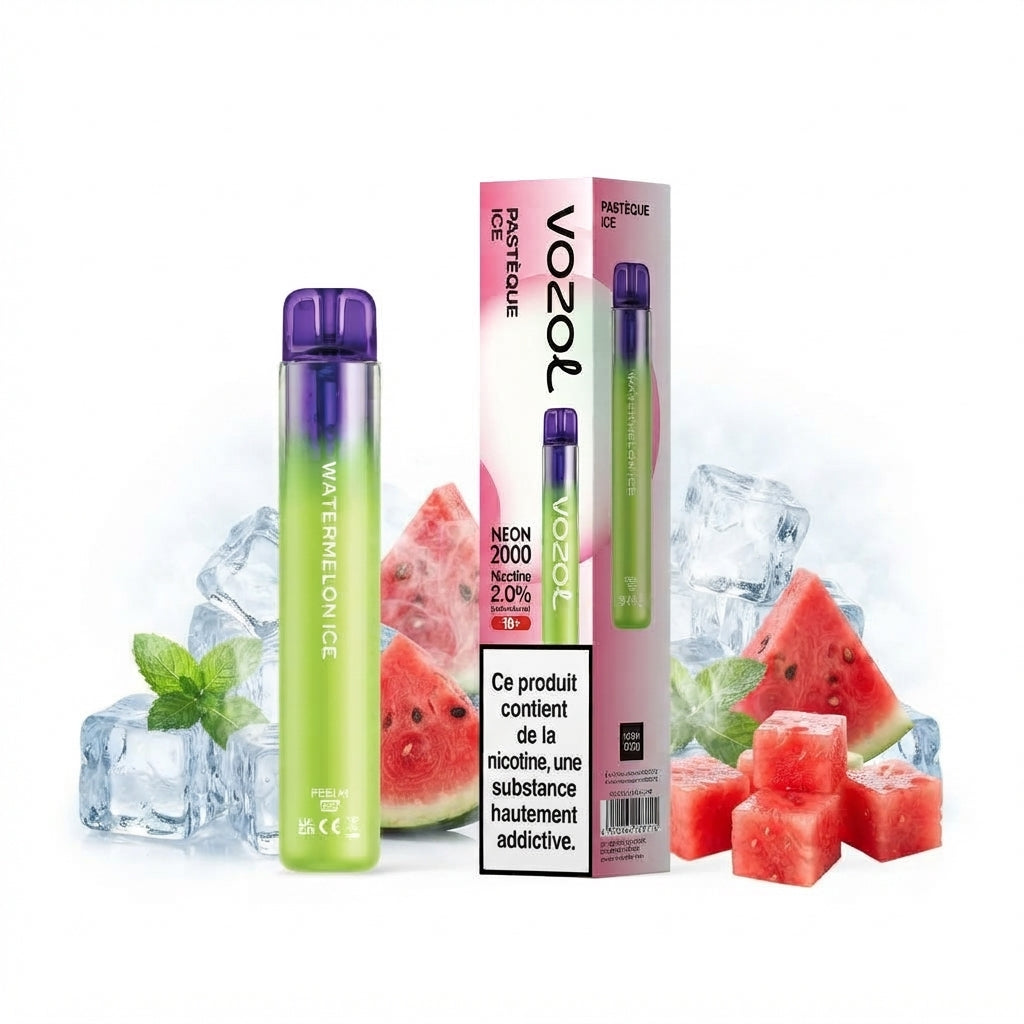 Vozol Neon 2000 Puffs - Watermelon Ice - 2%