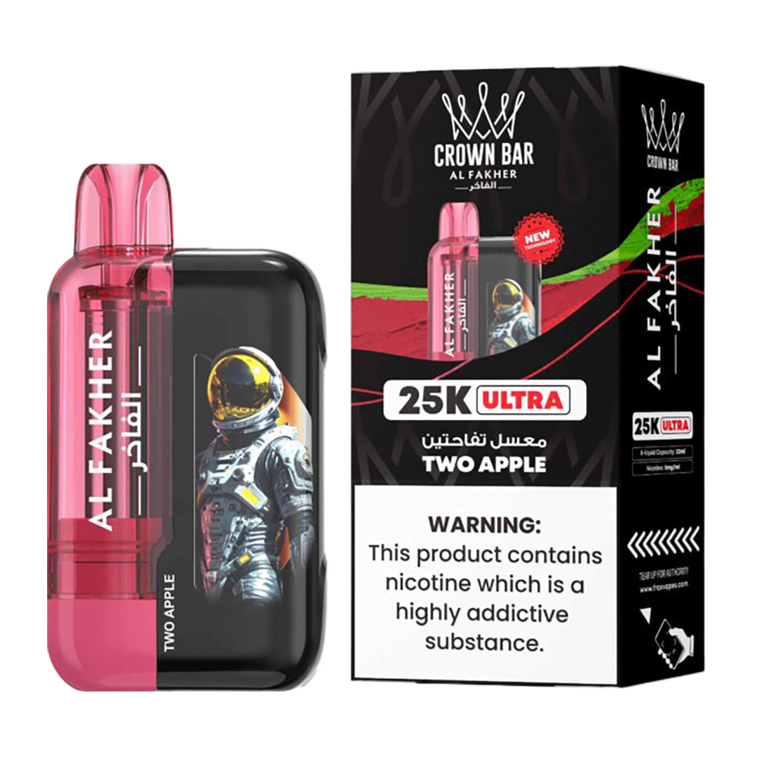 AL Fakher Crown Bar 25K puffs Ultra - Two Apples - 5mg