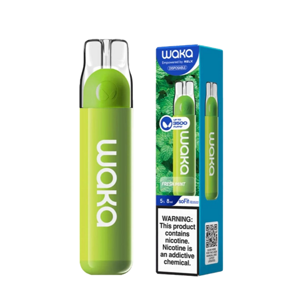 Waka - Fresh Mint - 3500 Taffs 5%  Jetable  xvape.ma Maroc.