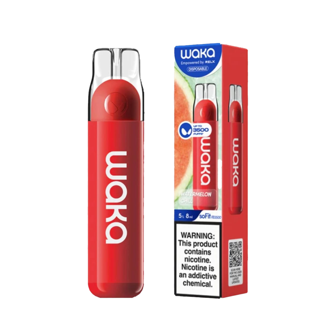 Waka - Watermelon Chill - 3500 Taffs 5%  Jetable  xvape.ma Maroc.